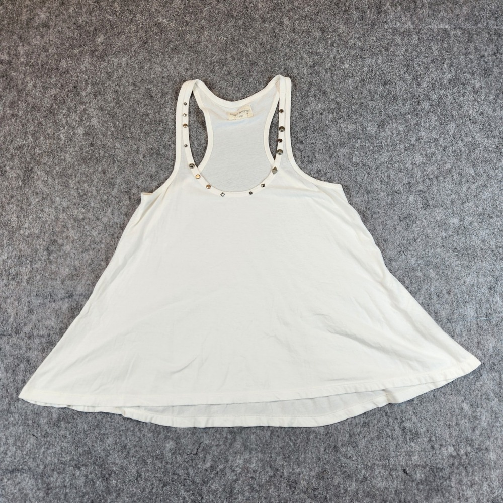 Denim & Supply Ralph Lauren Tank Top Women S White Studded Racerback Flowy Boho